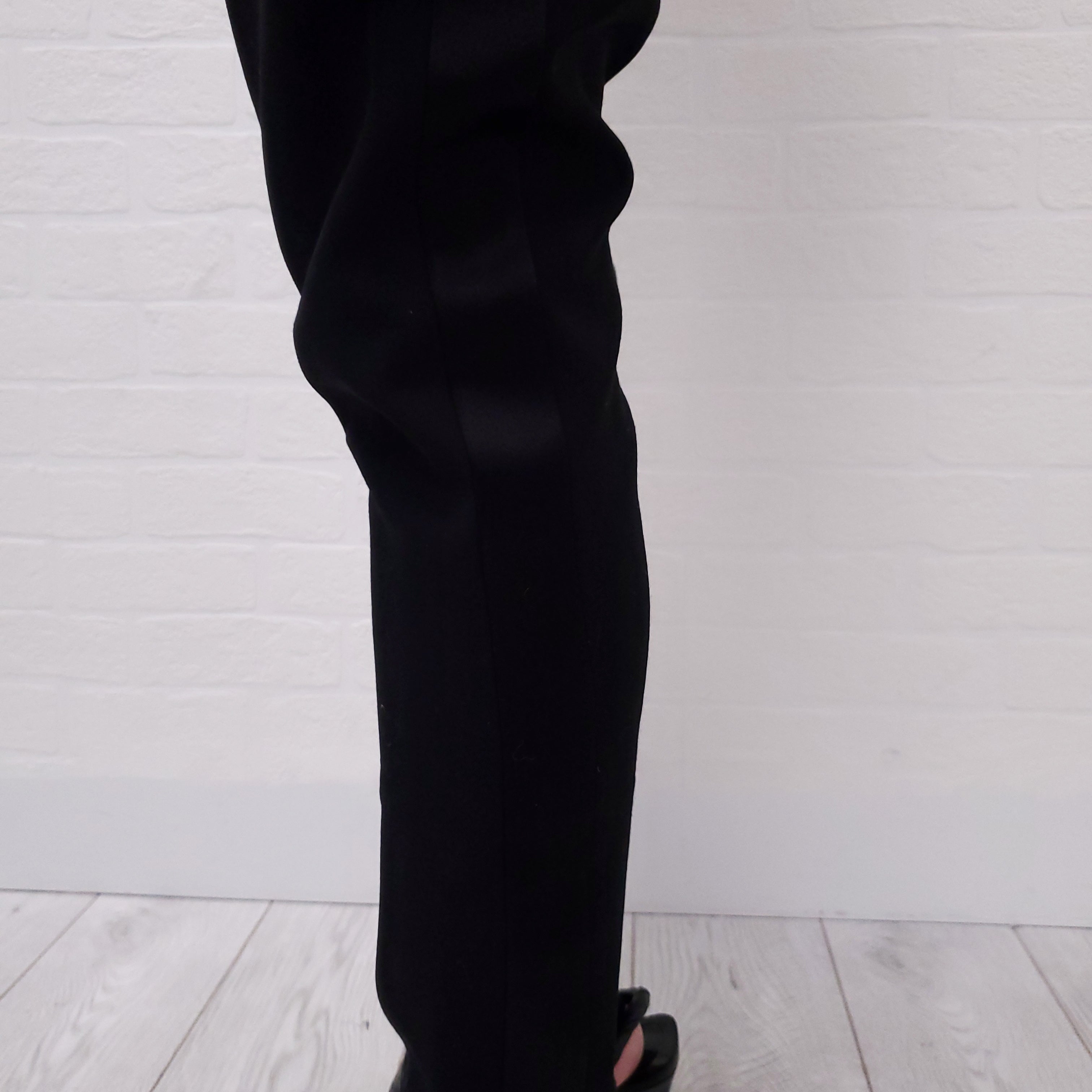 BALMAIN BLACK TUXEDO TROUSER - SIZE 34