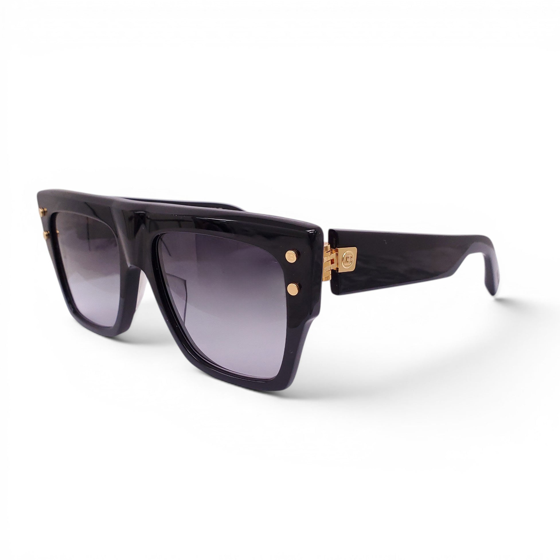 BALMAIN GOLD LOGO SUNGLASSES