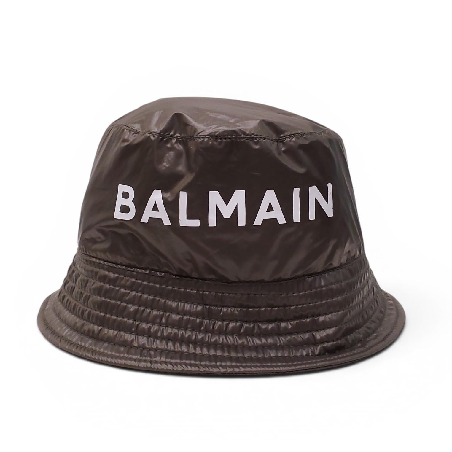 BALMAIN GREEN LOGO BUCKET HAT - SIZE 3