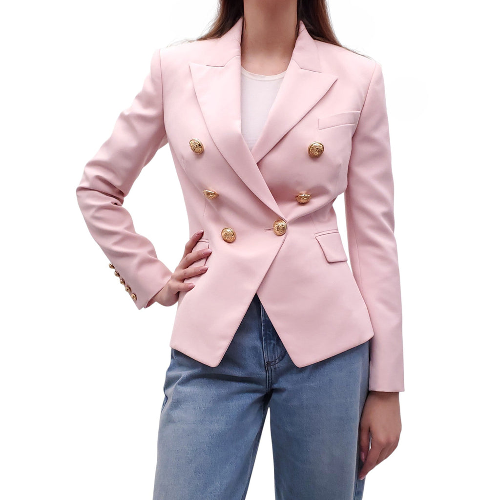 BALMAIN PINK DOUBLE BREASTED BLAZER - SIZE 36
