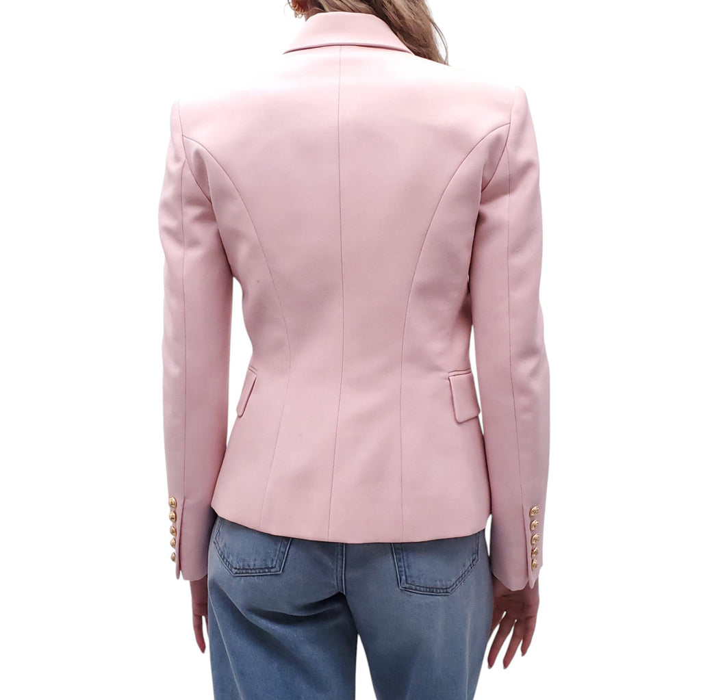 BALMAIN PINK DOUBLE BREASTED BLAZER - SIZE 36