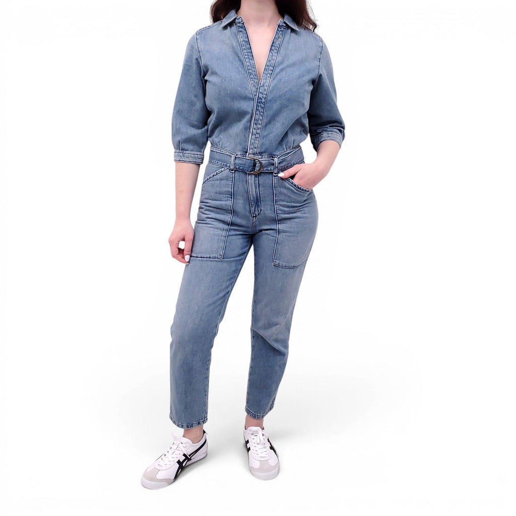 BA&SH DENIM JUMPSUIT - SIZE 0