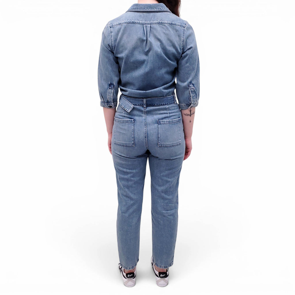 BA&SH DENIM JUMPSUIT - SIZE 0