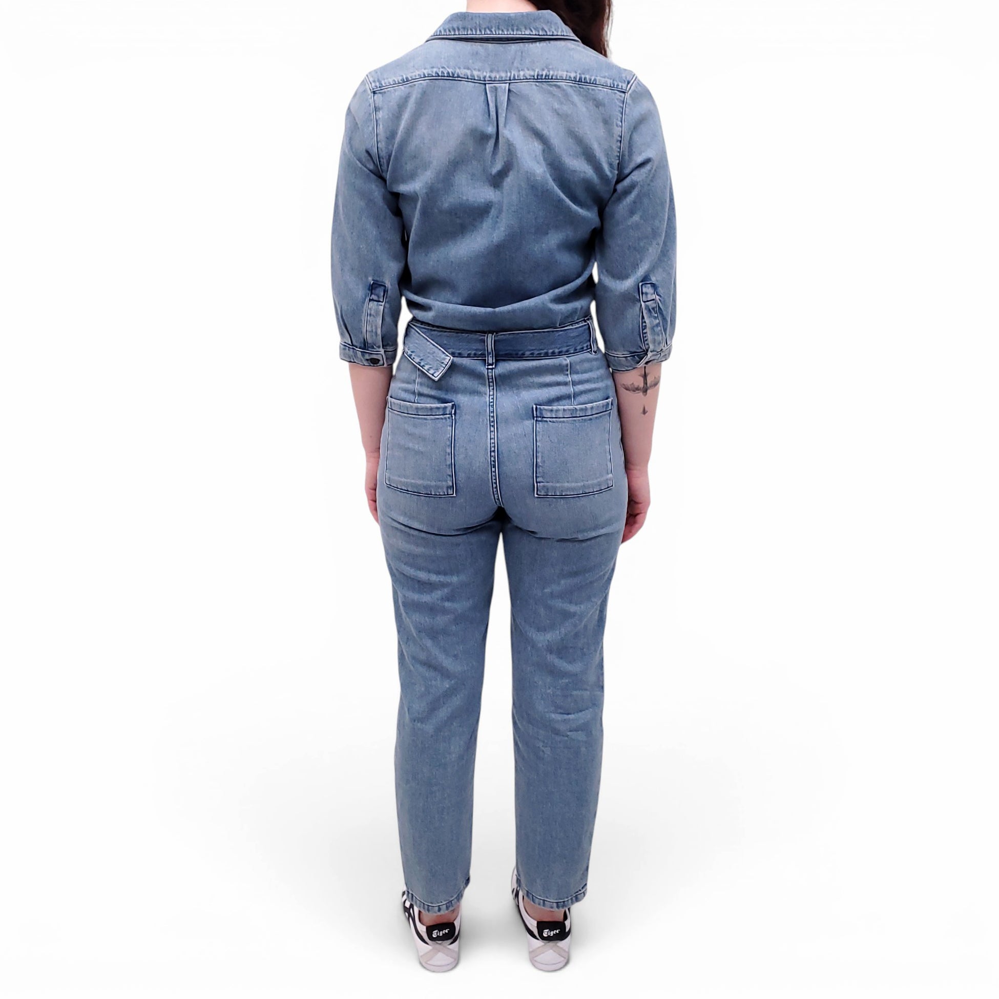 BA&SH DENIM JUMPSUIT - SIZE 0