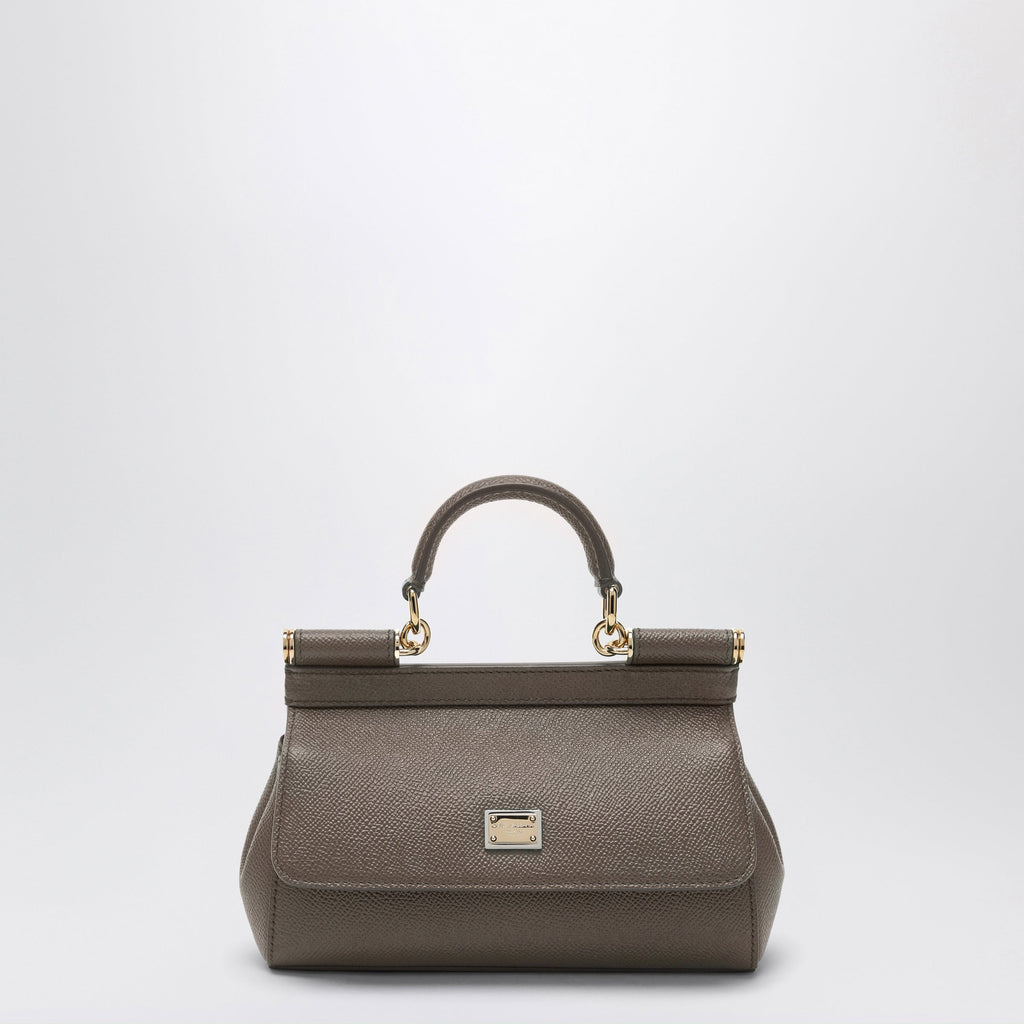 Dolce&Gabbana Small Sicily Handbag In Mud Brown Women