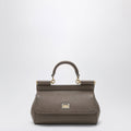 Dolce&Gabbana Small Sicily Handbag In Mud Brown Women