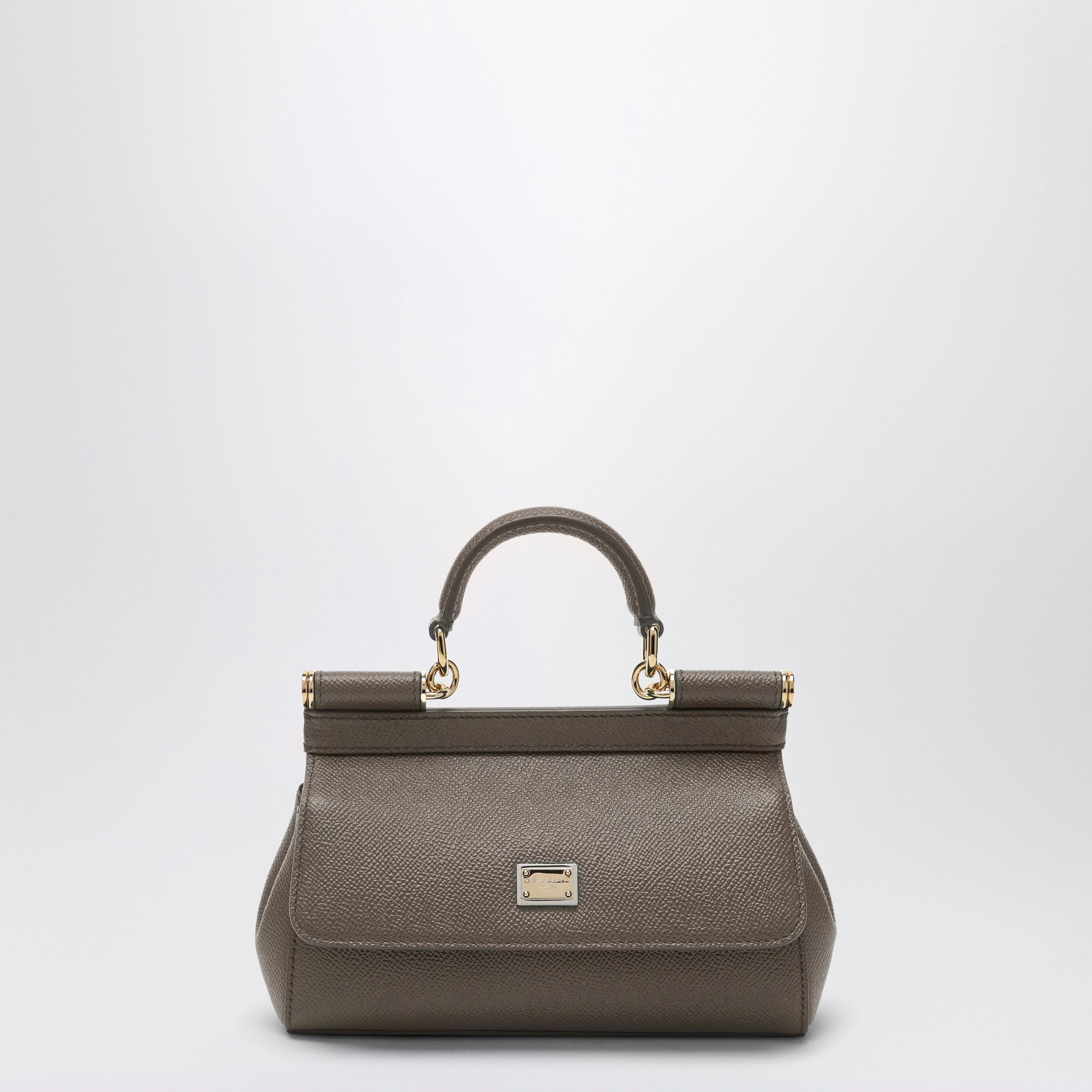 Dolce&Gabbana Small Sicily Handbag In Mud Brown Women
