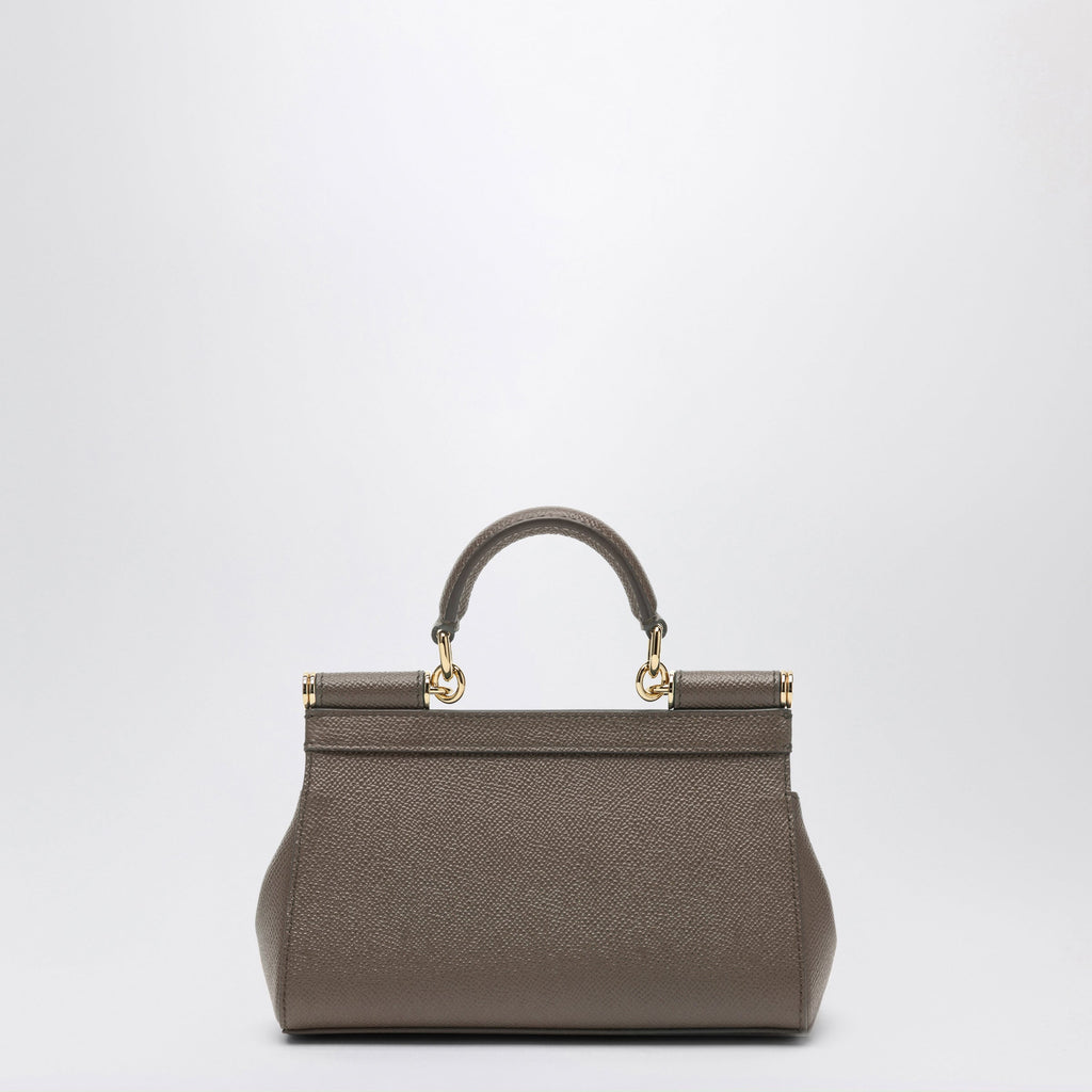 Dolce&Gabbana Small Sicily Handbag In Mud Brown Women