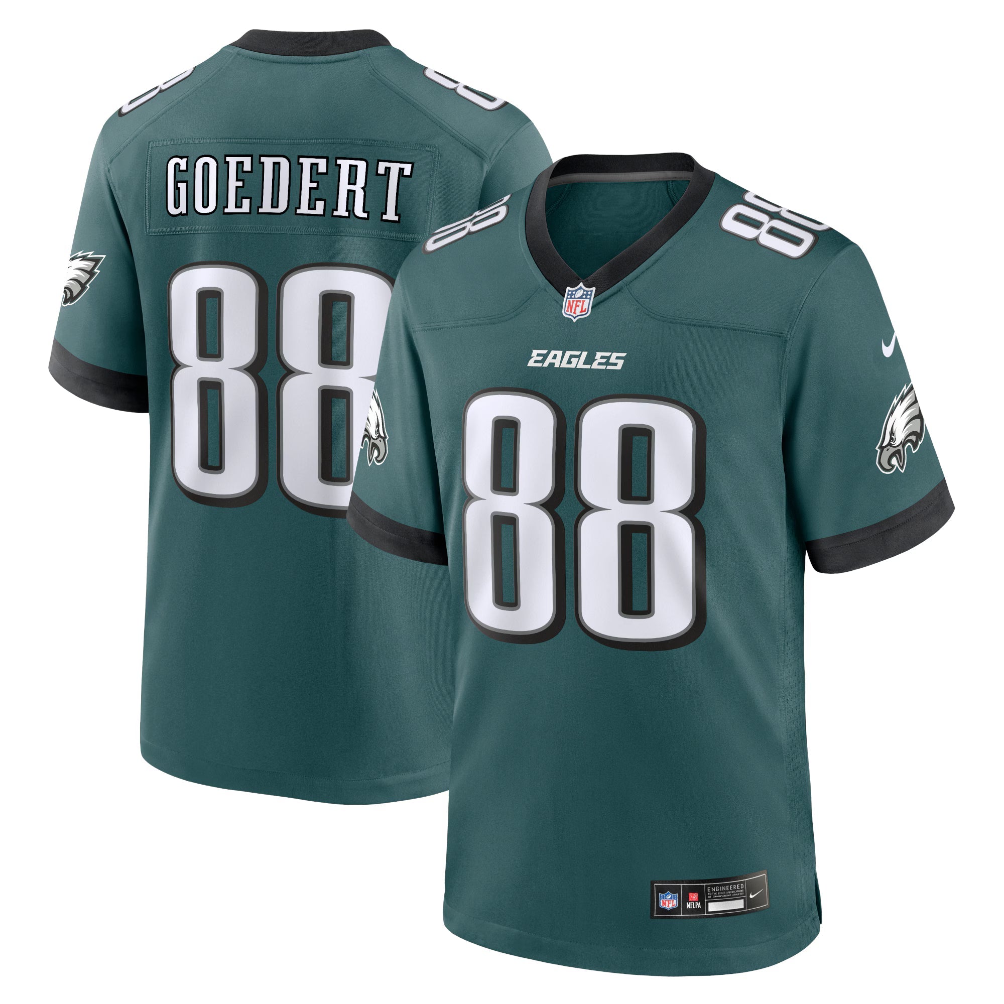 Philadelphia Eagles Dallas Goedert Midnight Green Team Game Jersey