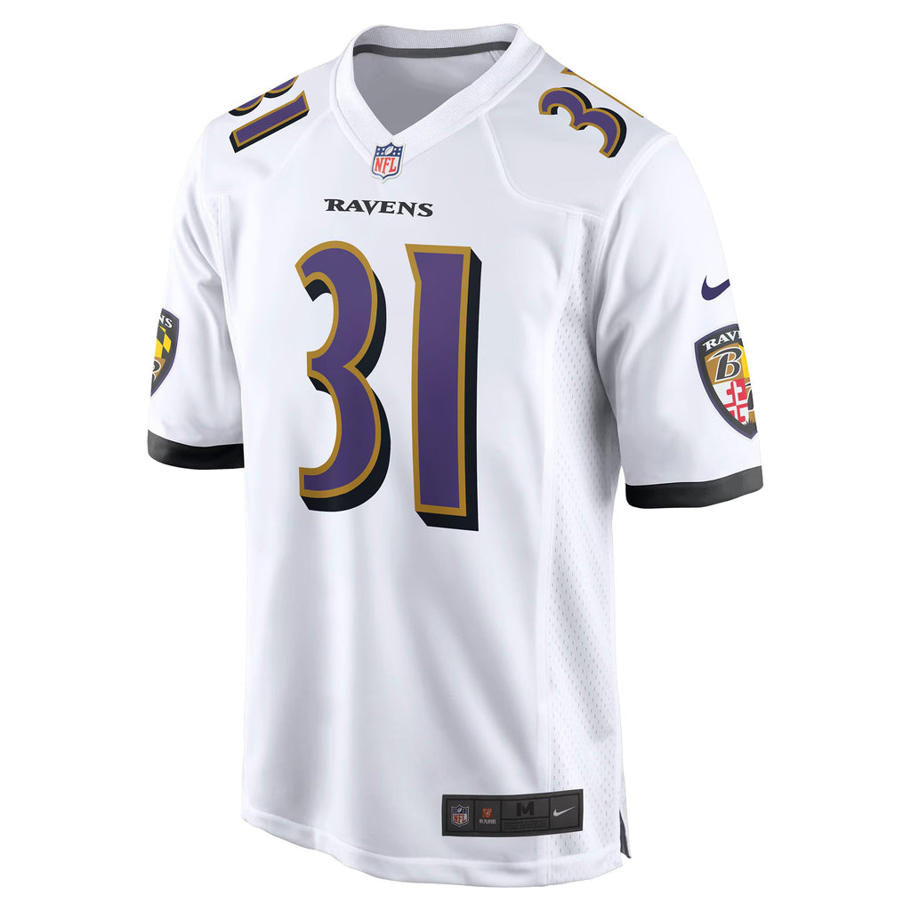Baltimore Ravens Jamal Lewis White Retired Player Game Jersey