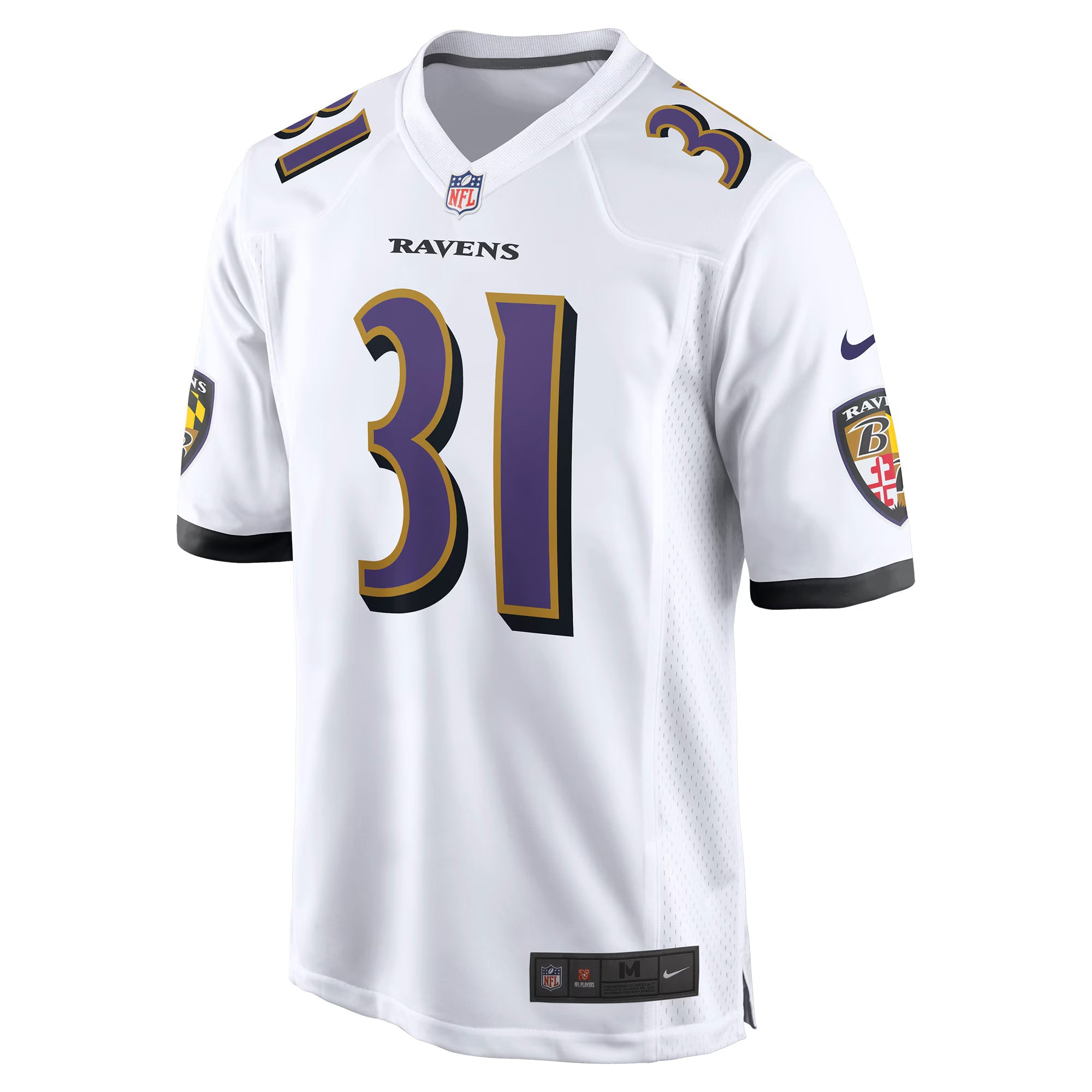 Baltimore Ravens Jamal Lewis White Retired Player Game Jersey