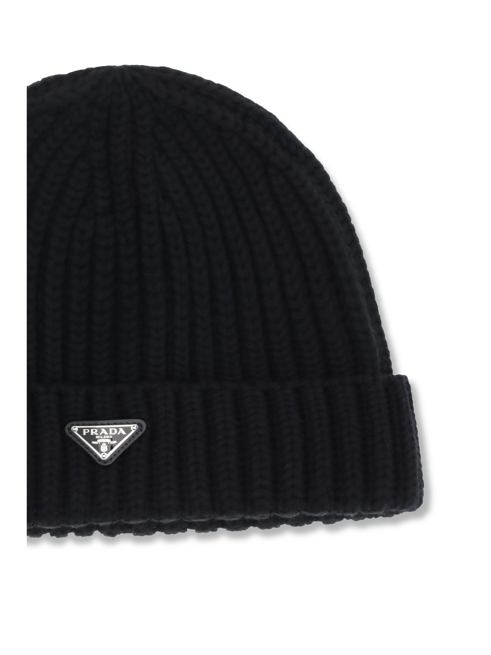 Prada Men Virgin Wool Beanie Hat