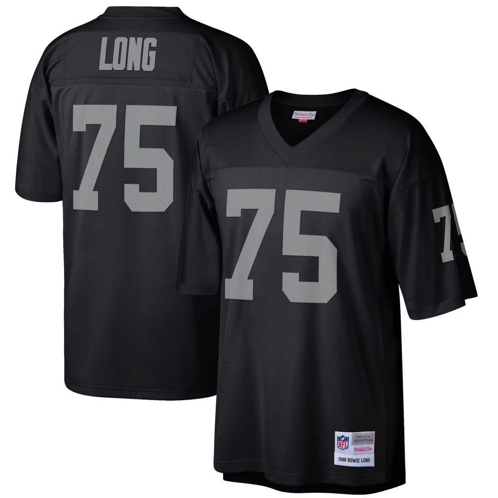 Las Vegas Raiders Howie Long Mitchell & Ness Black Retired Player Legacy Replica Jersey