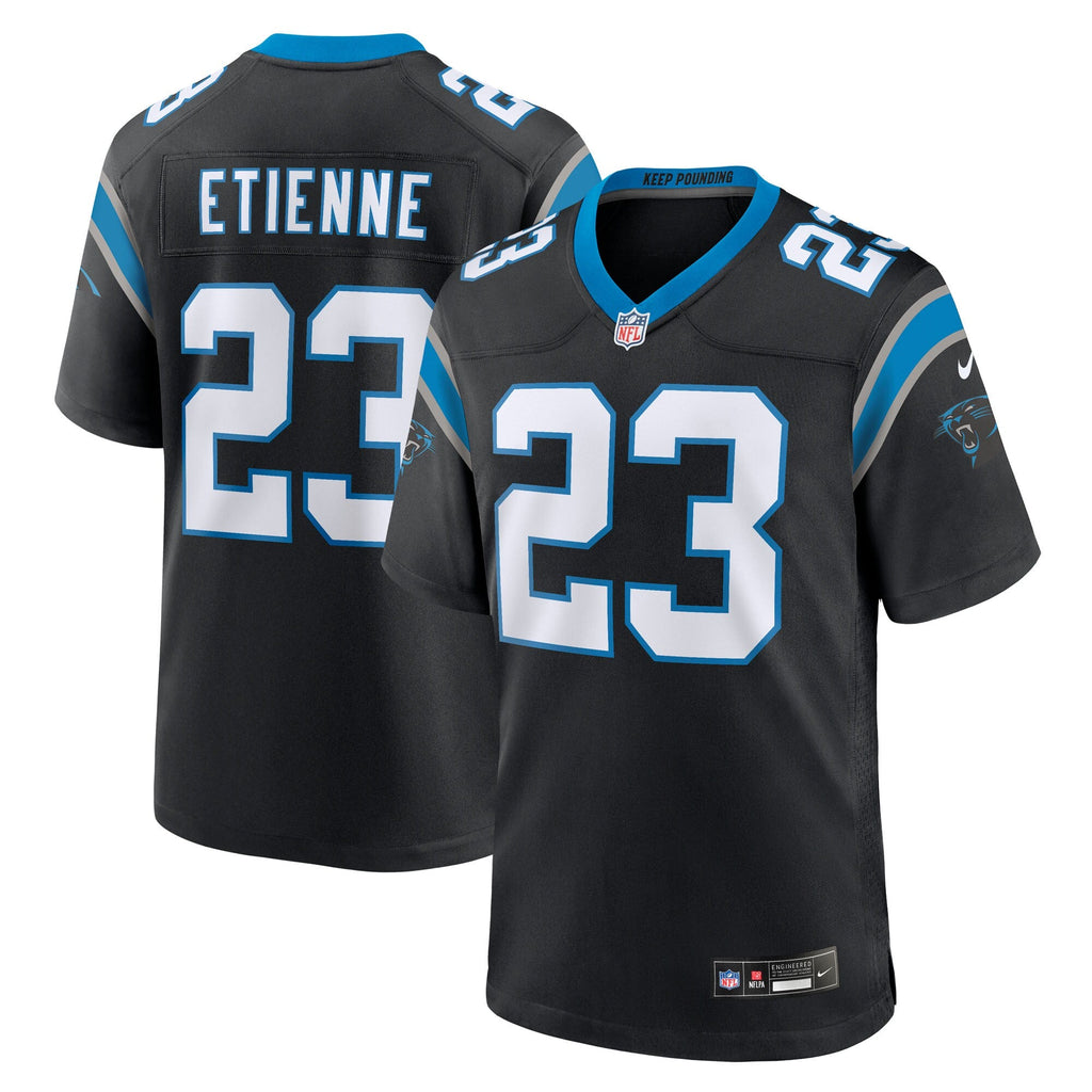 Carolina Panthers Trevor Etienne Black Team Game Jersey