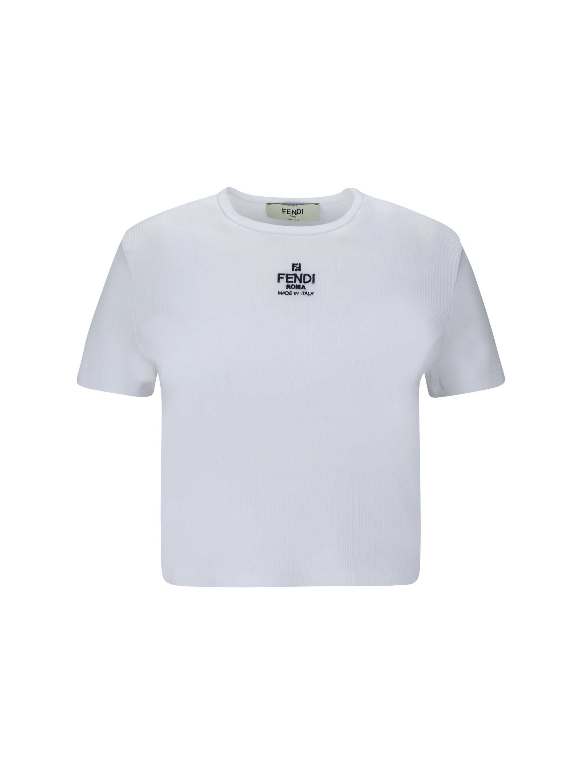 Fendi Women Cotton T-Shirt With Logo