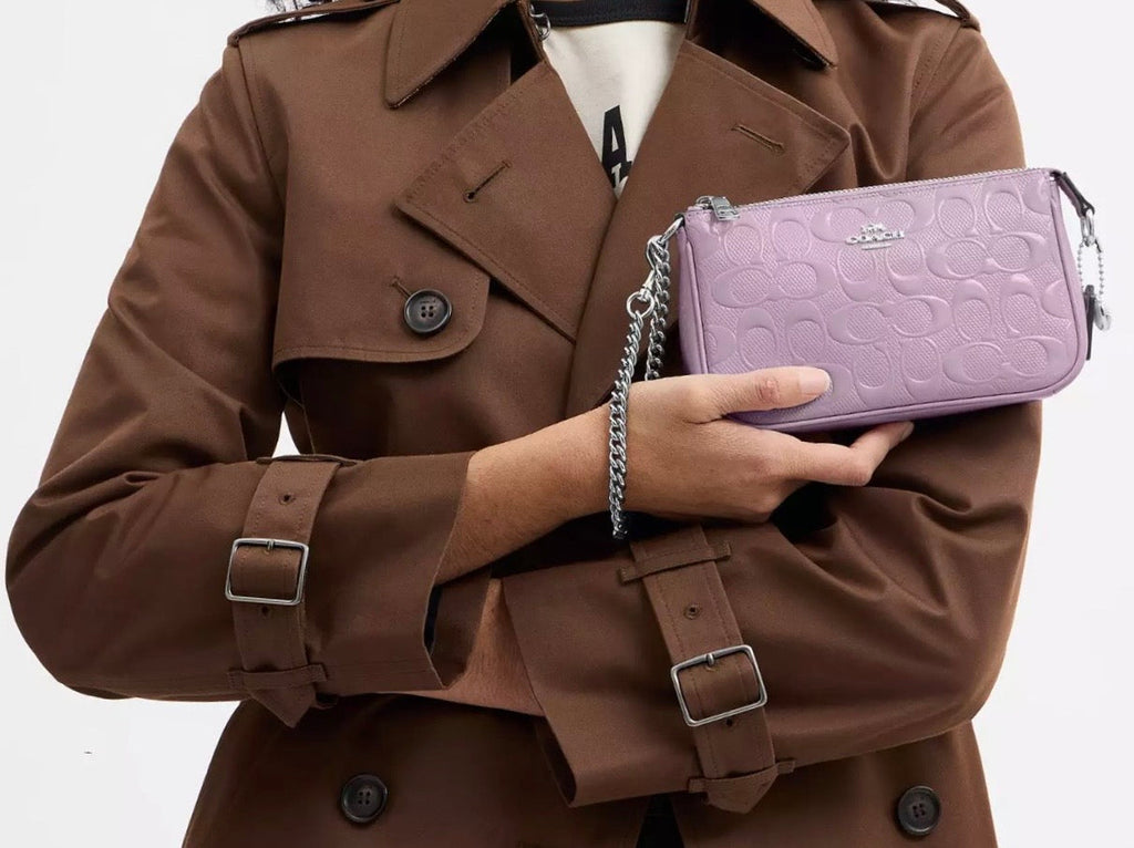 NWT Coach Nolita 19 Signature Leather Bag With Heart Charm In Light Violet