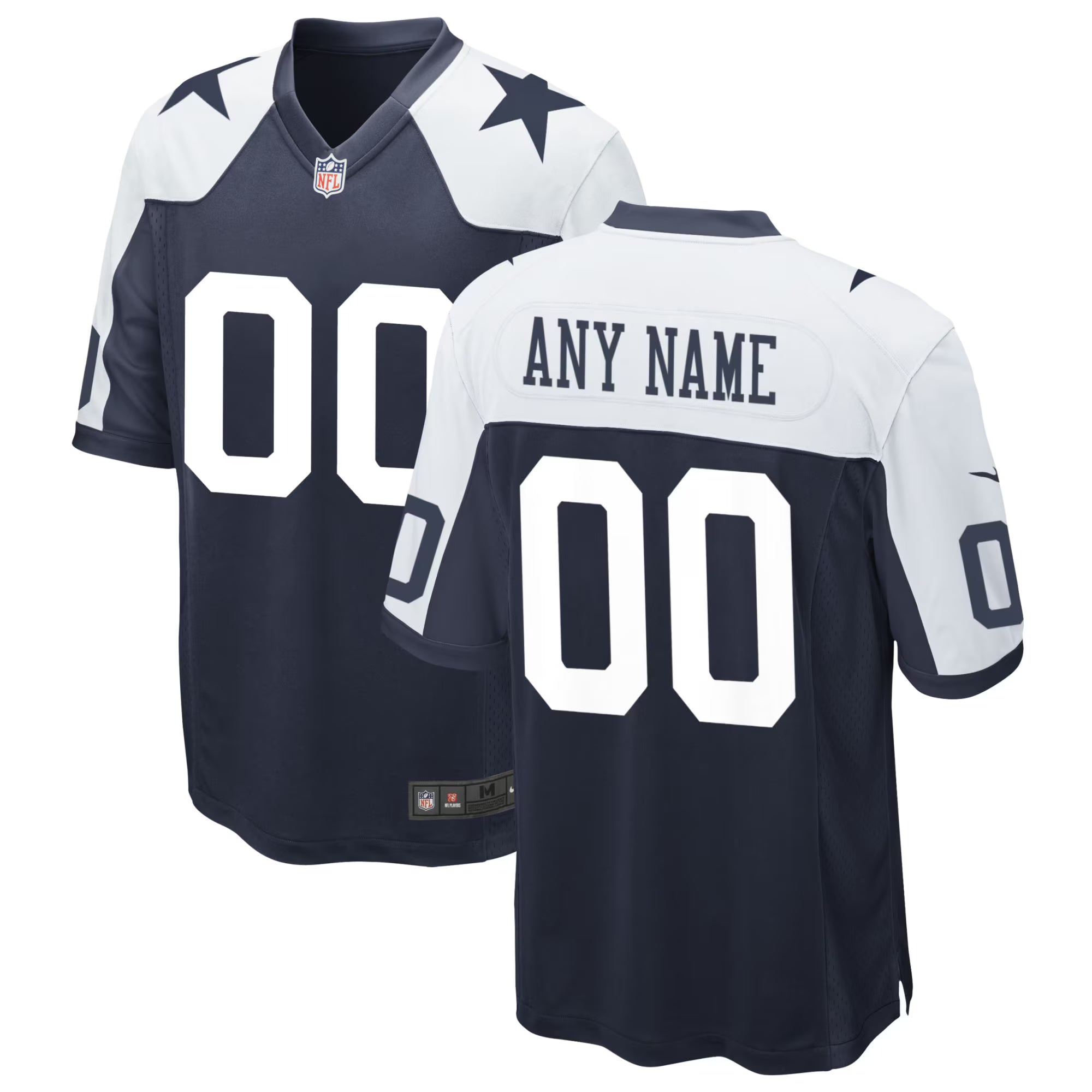 Dallas Cowboys Navy Alternate Custom Game Jersey