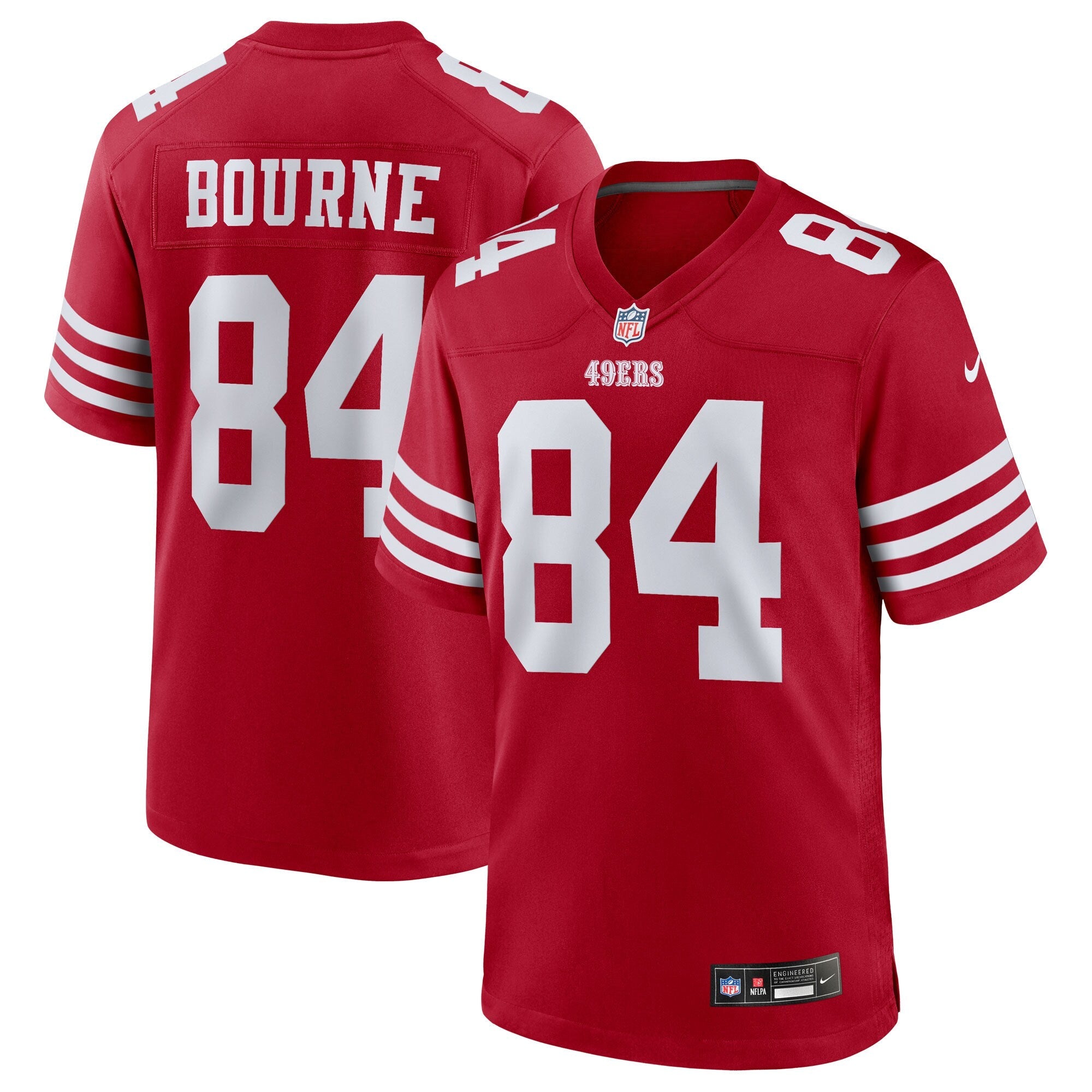 San Francisco 49ers Kendrick Bourne Scarlet Team Game Jersey