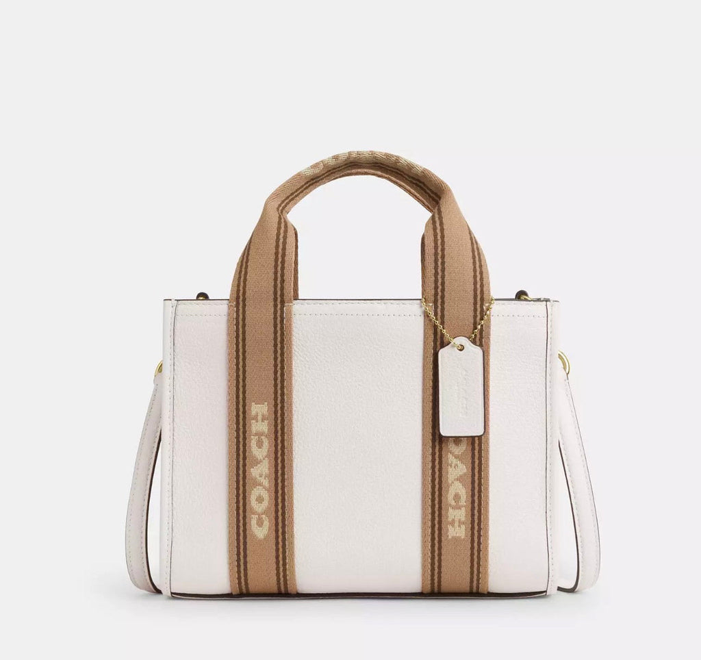NWT Coach Leather Smith Tote Bag 24 in Chalk