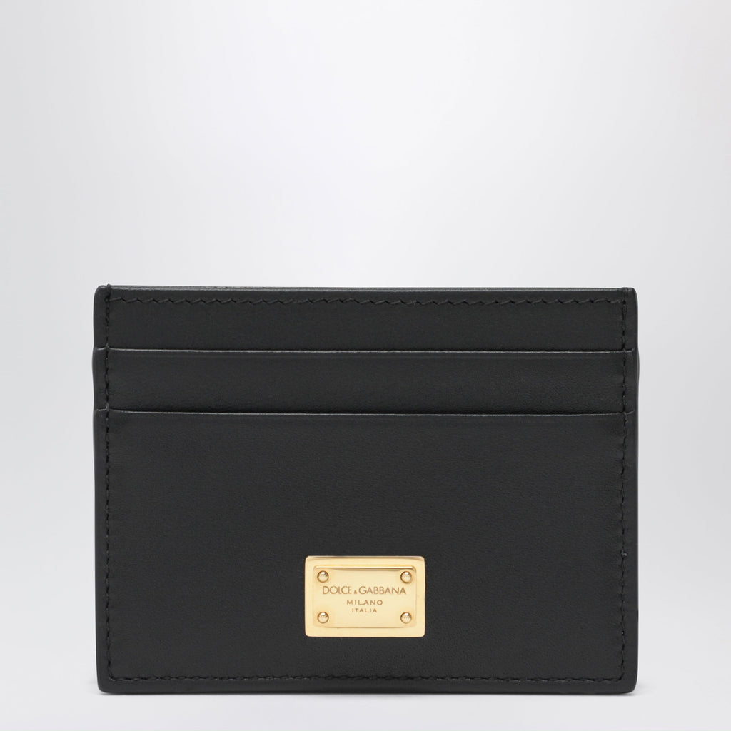 Dolce&Gabbana Black Plonge Calf Leather Card Holder Women