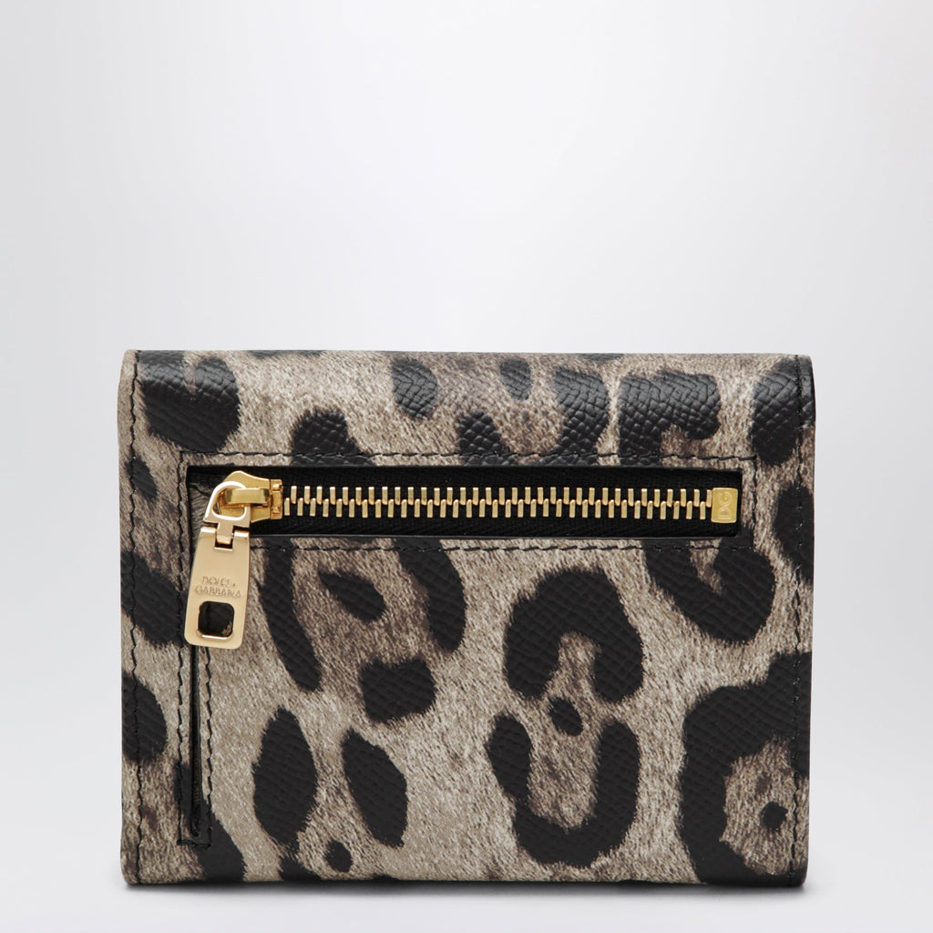 Dolce&Gabbana Dauphine Calfskin Wallet With Leopard Print Women