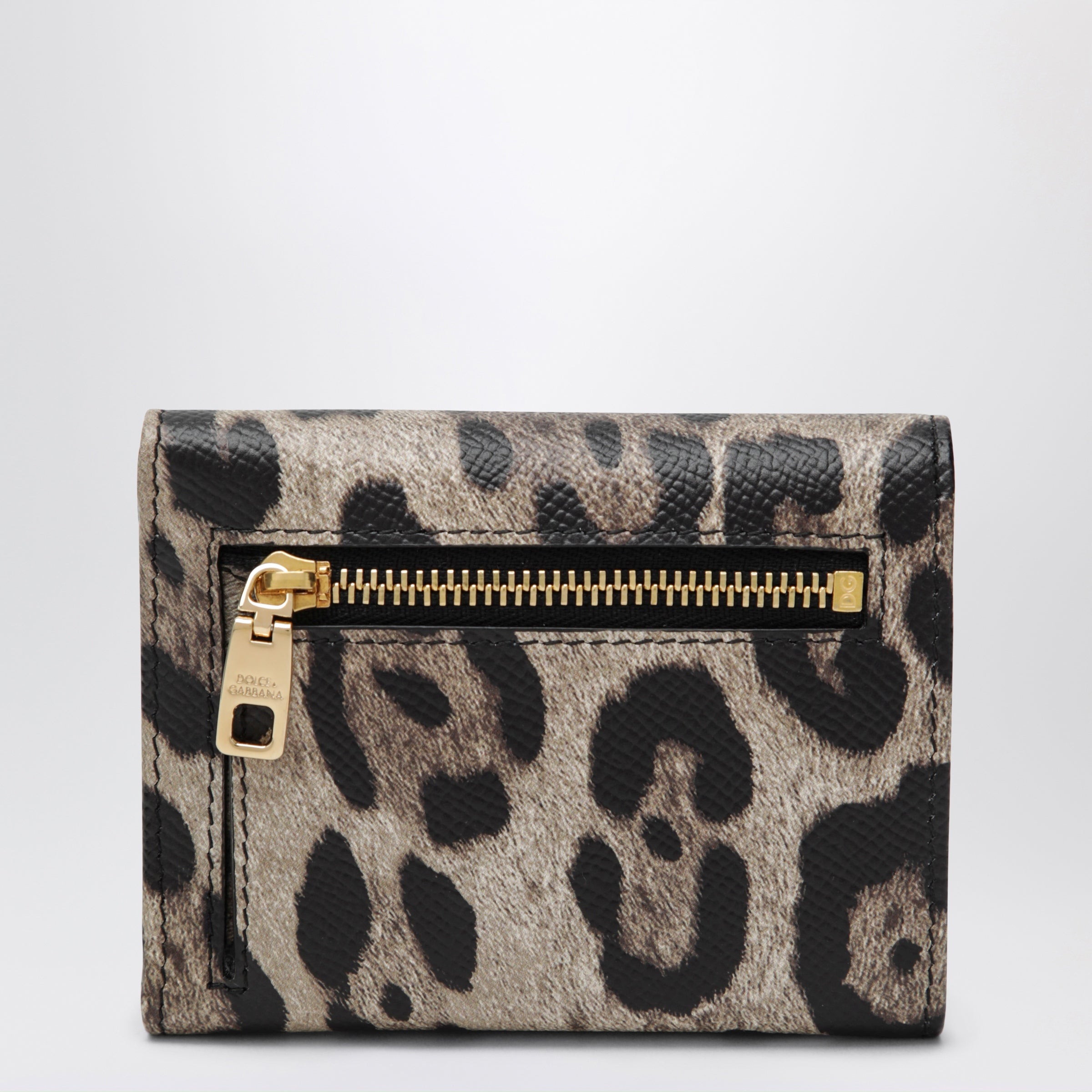 Dolce&Gabbana Dauphine Calfskin Wallet With Leopard Print Women