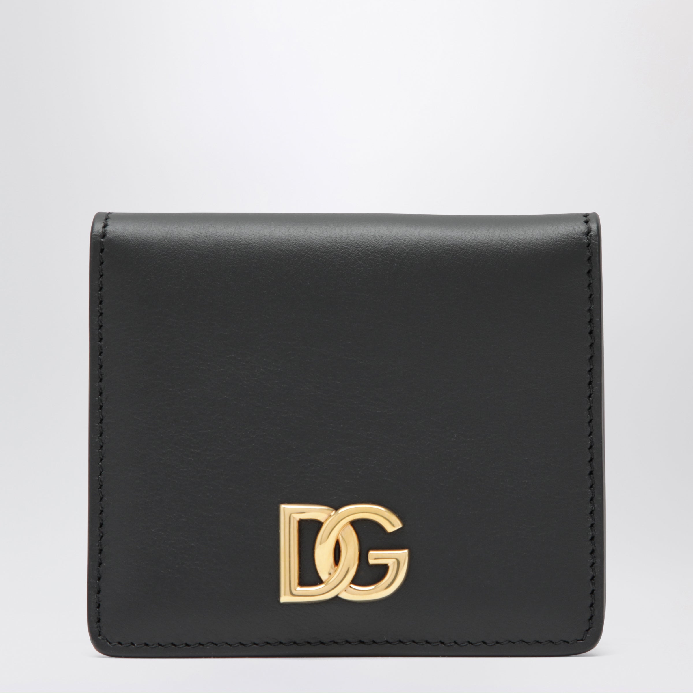 Dolce&Gabbana Black Leather Wallet With Dg Logo Women