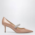 Jimmy Choo Bing Crystal-Strap Patent Leather Pumps In Ballet Pink Women
