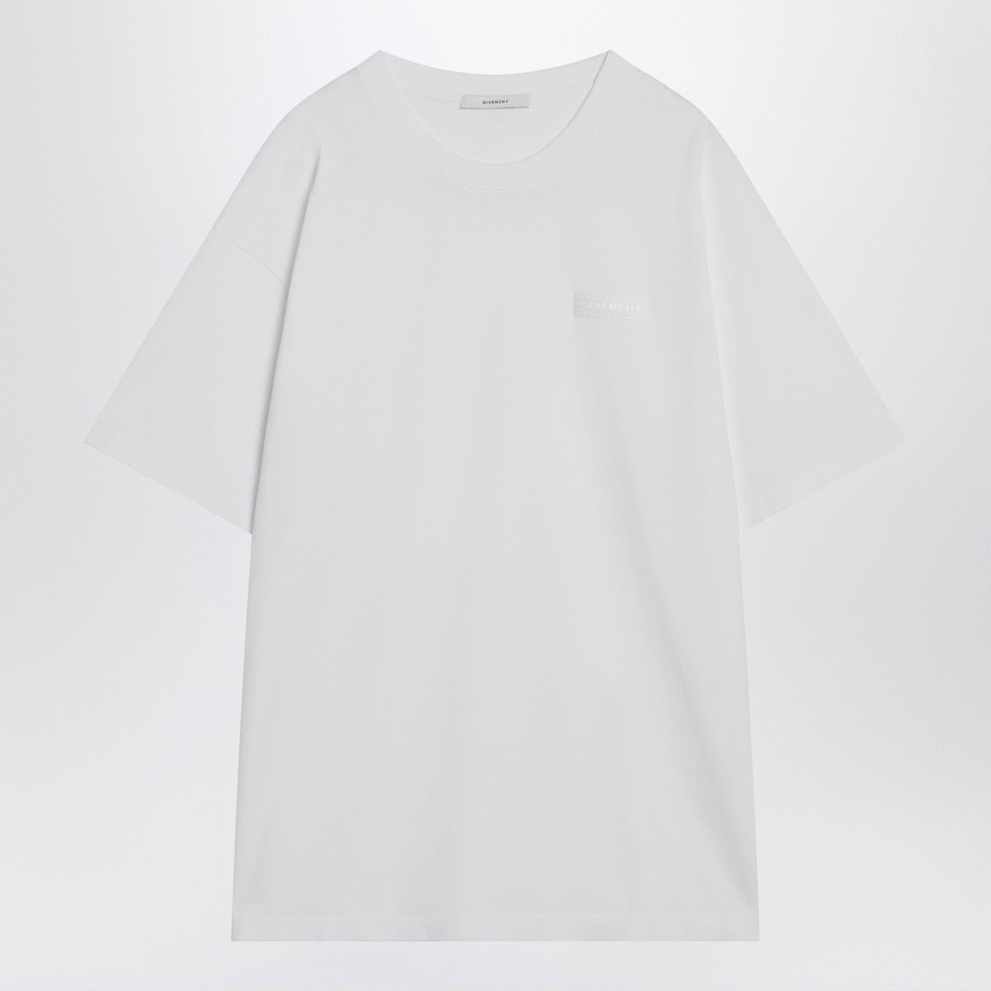 Givenchy White Cotton T-Shirt With Logo Patch Men