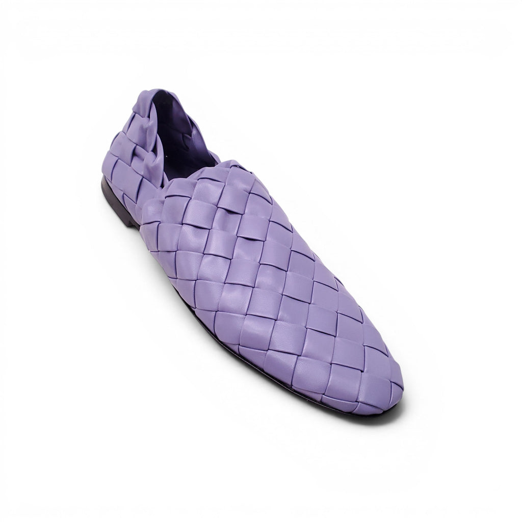 BOTTEGA VENETA LAGOON NAPPA INTRECCIATO SLIPPER FLATS - SIZE 41
