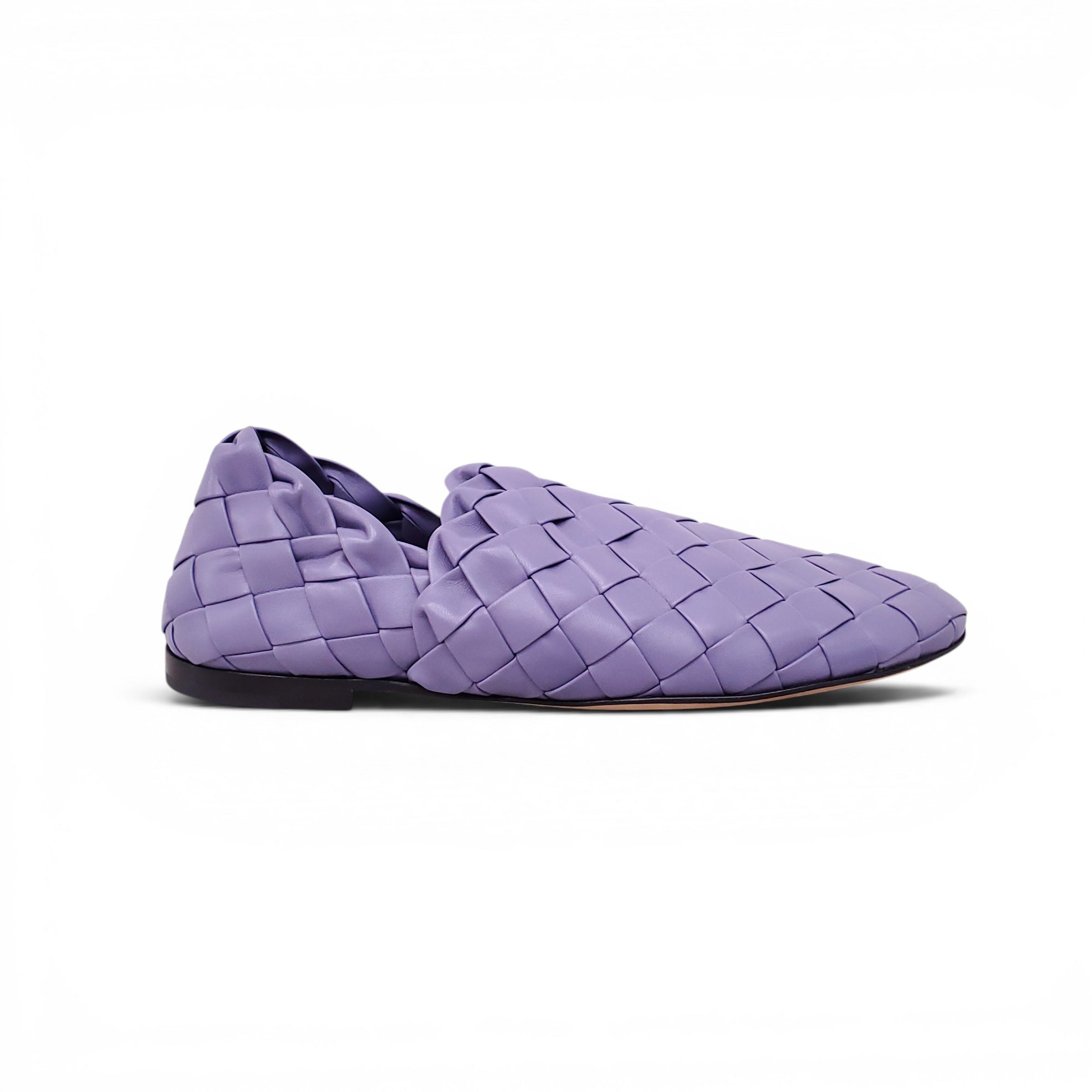 BOTTEGA VENETA LAGOON NAPPA INTRECCIATO SLIPPER FLATS - SIZE 41