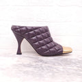 BOTTEGA VENETA PLUM STITCHED 'MATELASSE' PUMP - SIZE 38