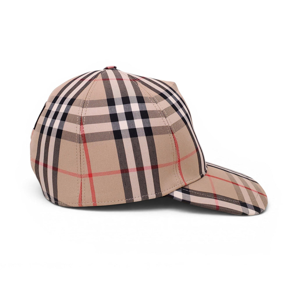 BURBERRY CHECK BASEBALL HAT - SIZE M