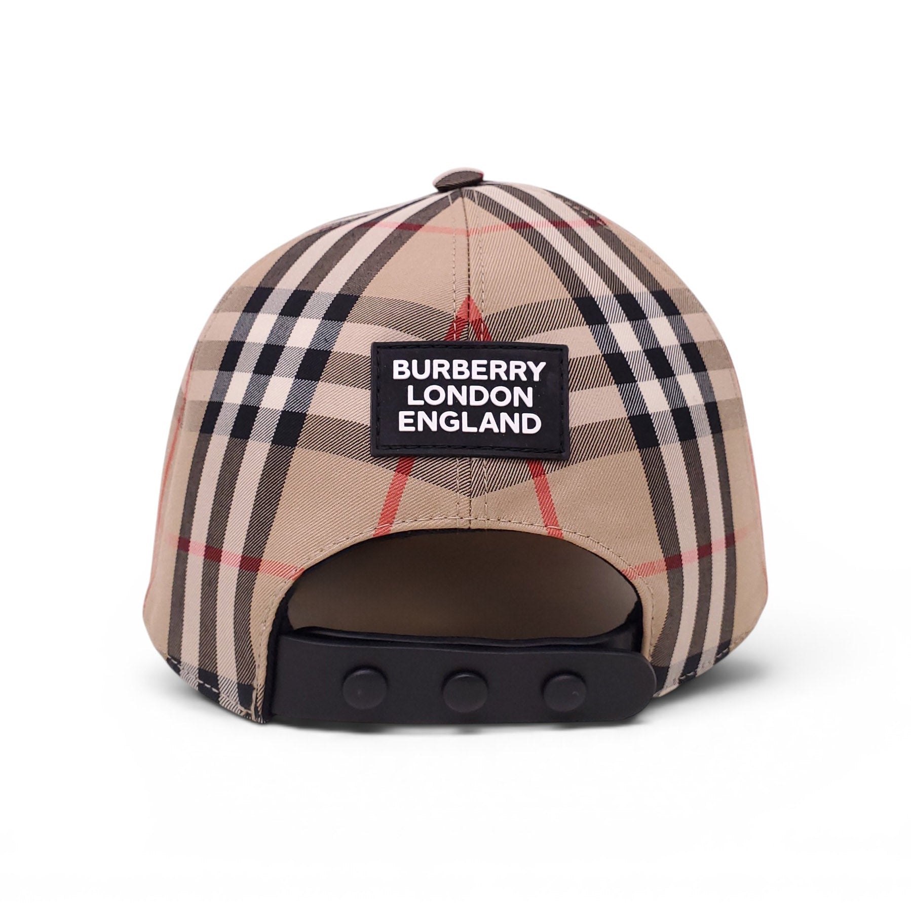 BURBERRY CHECK BASEBALL HAT - SIZE M