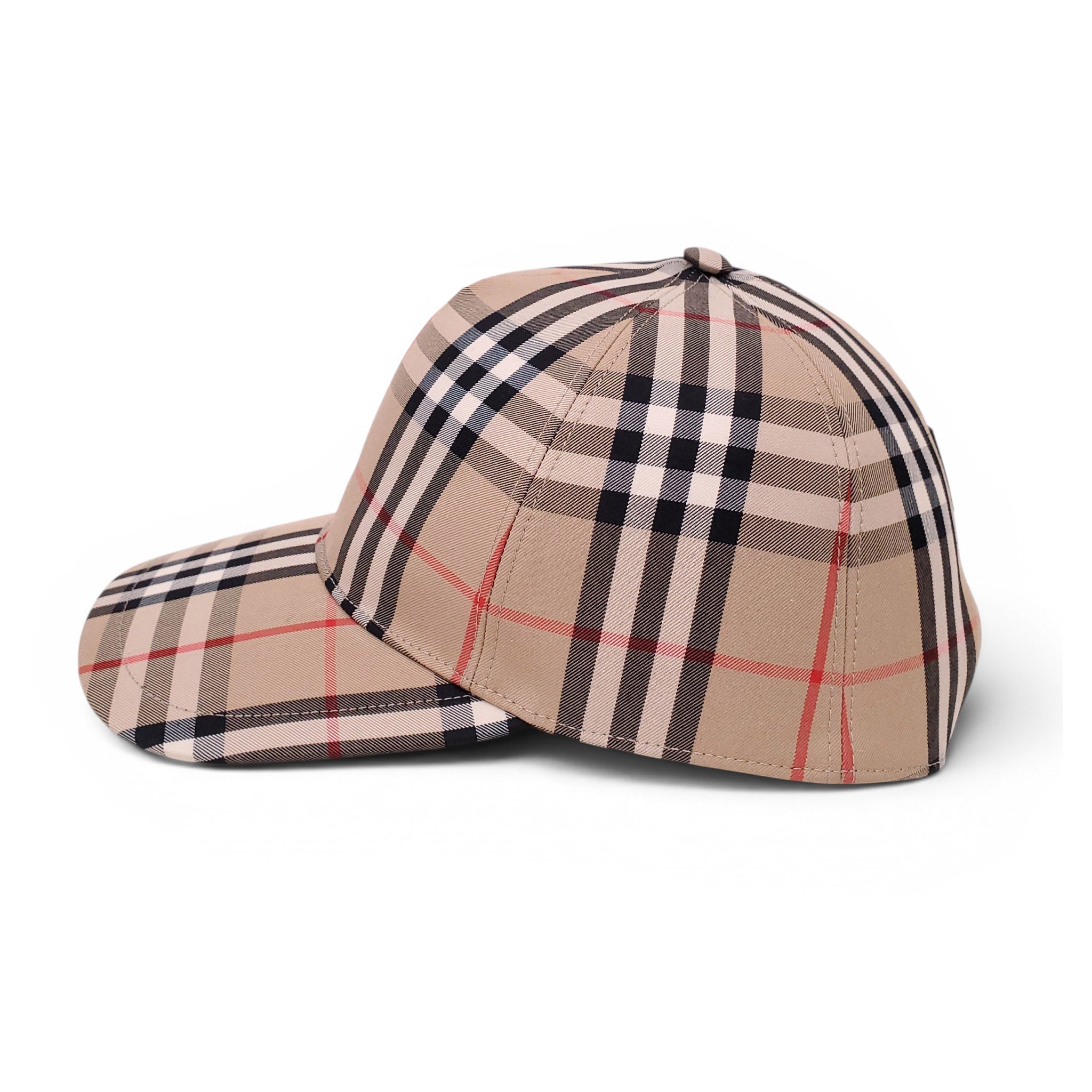 BURBERRY CHECK BASEBALL HAT - SIZE M