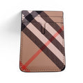 BURBERRY CHECK PATTERNED CARD HOLDER
