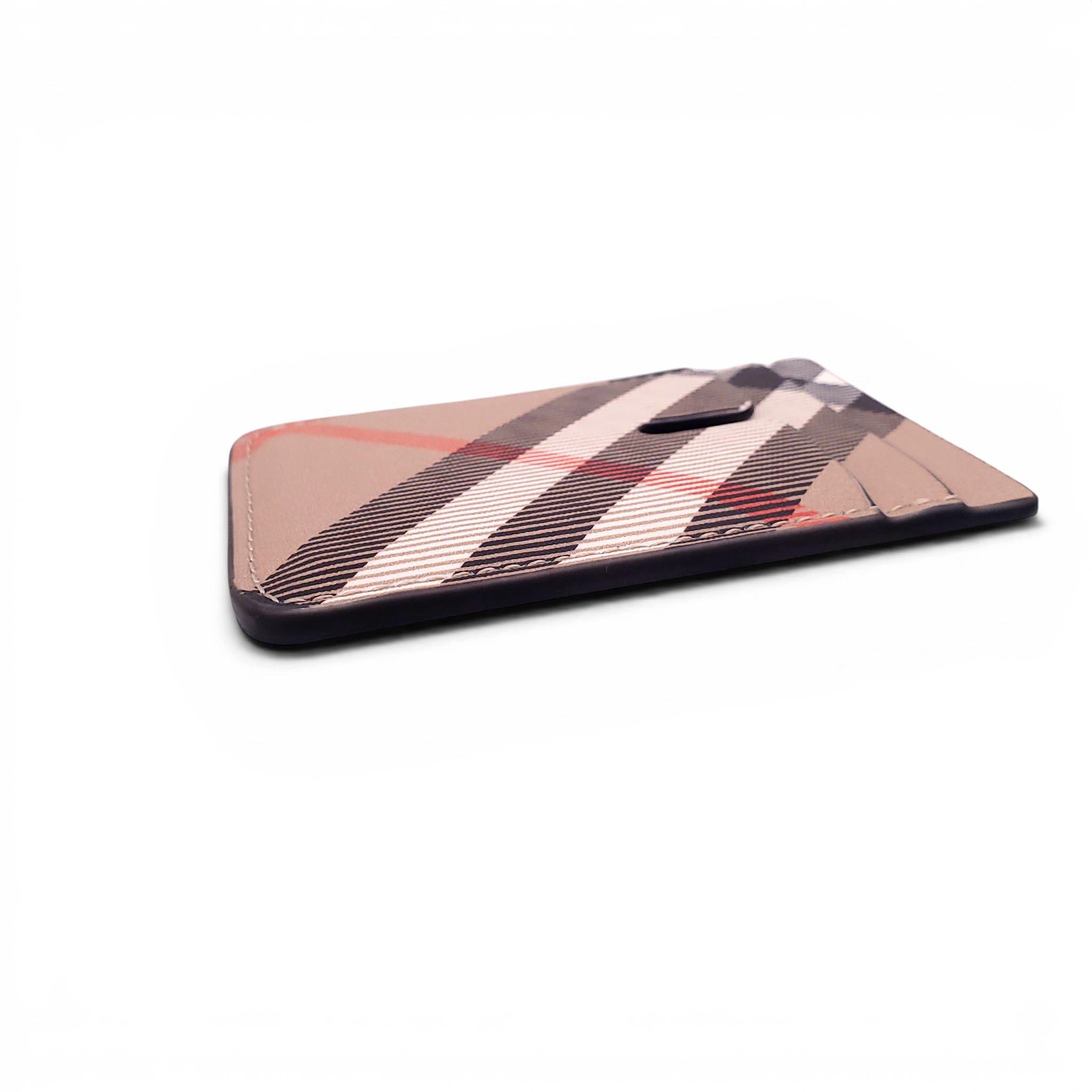 BURBERRY CHECK PATTERNED CARD HOLDER