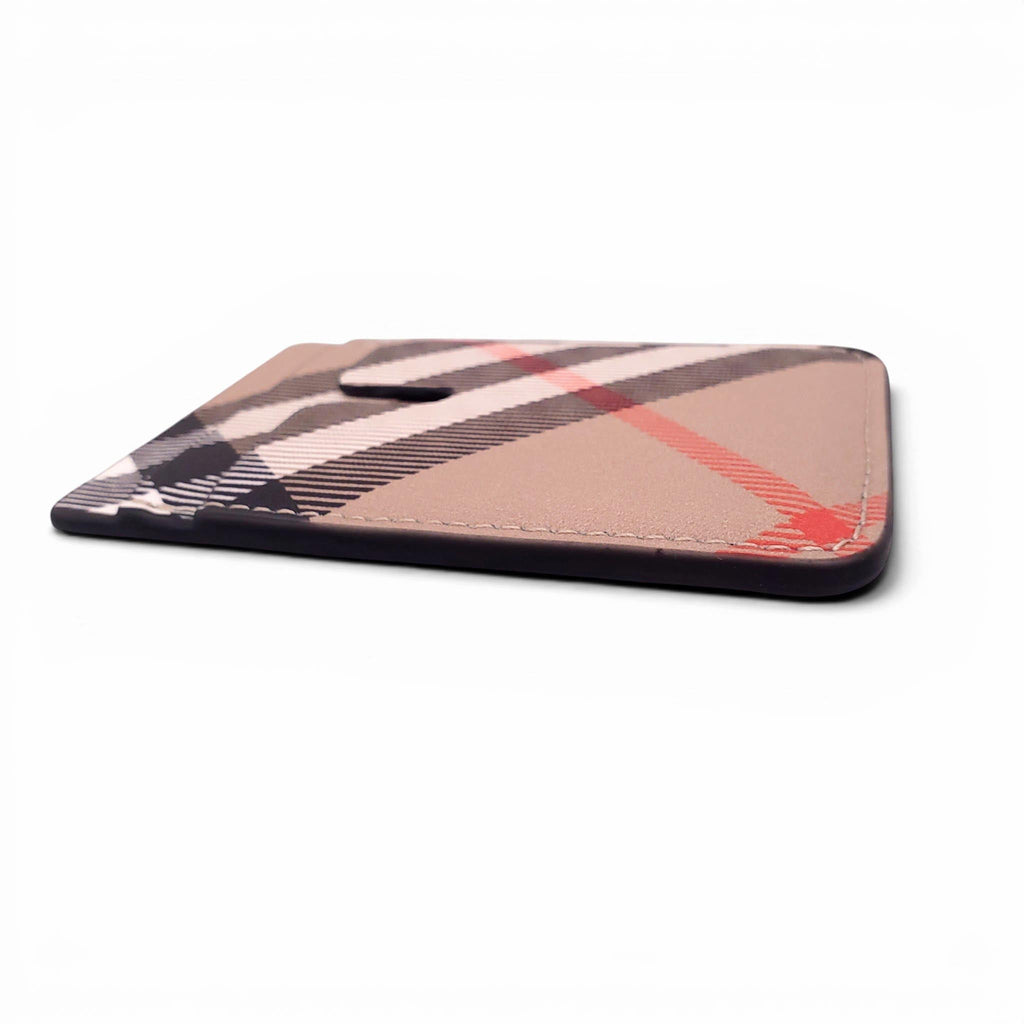 BURBERRY CHECK PATTERNED CARD HOLDER