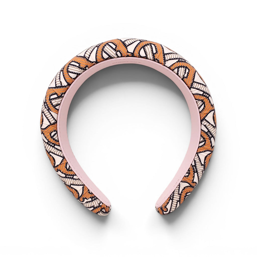 BURBERRY ORANGE MONOGRAM HEADBAND