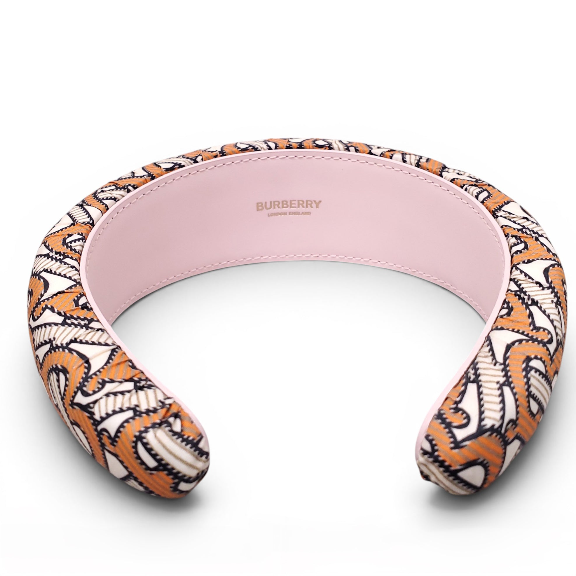 BURBERRY ORANGE MONOGRAM HEADBAND