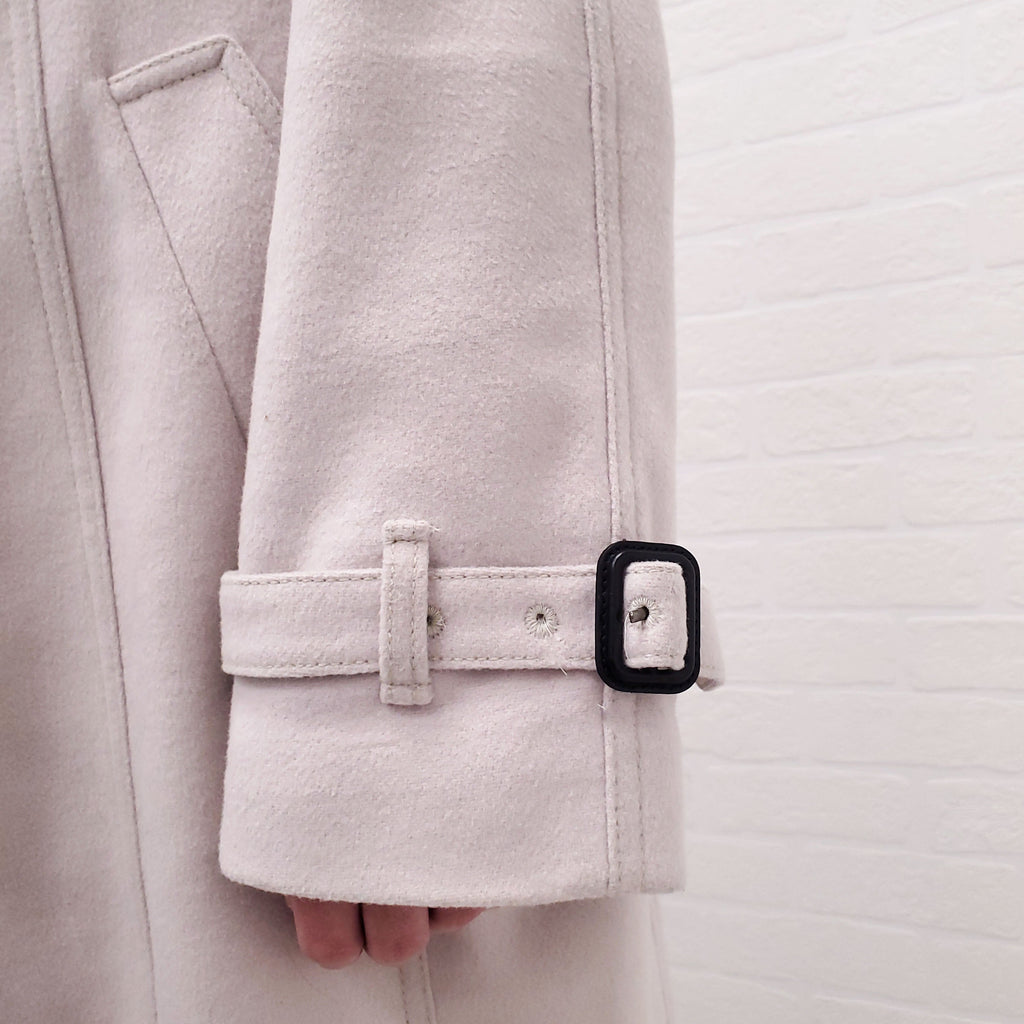BURBERRY WOOL TRENCH COAT - SIZE 12