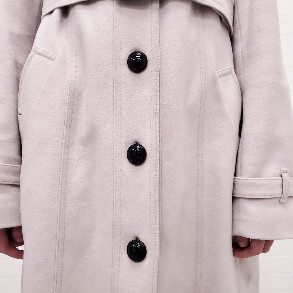 BURBERRY WOOL TRENCH COAT - SIZE 12