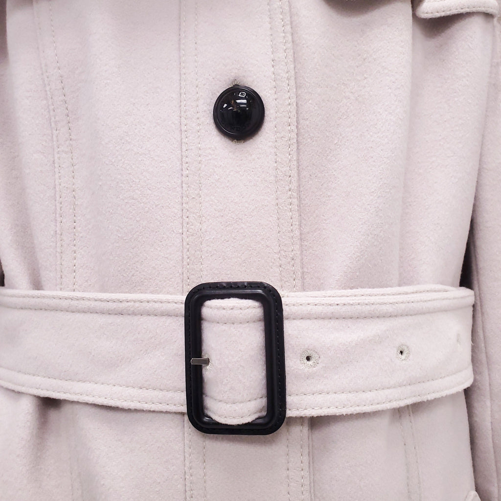 BURBERRY WOOL TRENCH COAT - SIZE 12