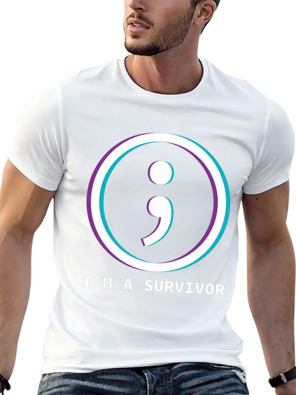 Im a Survivor Semicolon T-Shirt