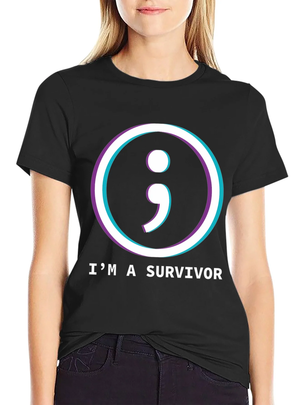 Im a Survivor Semicolon T-Shirt