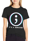 Im a Survivor Semicolon T-Shirt