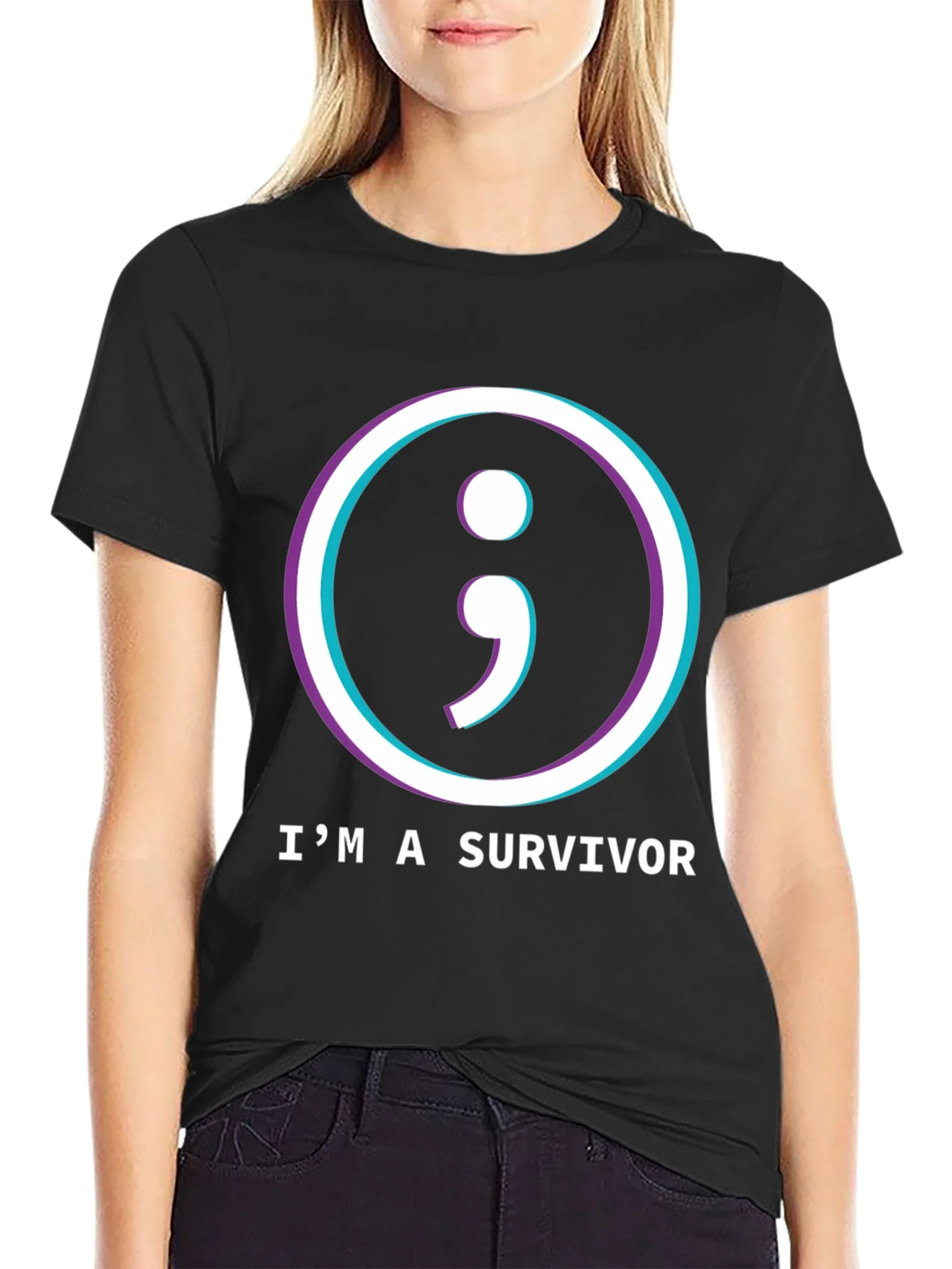 Im a Survivor Semicolon T-Shirt