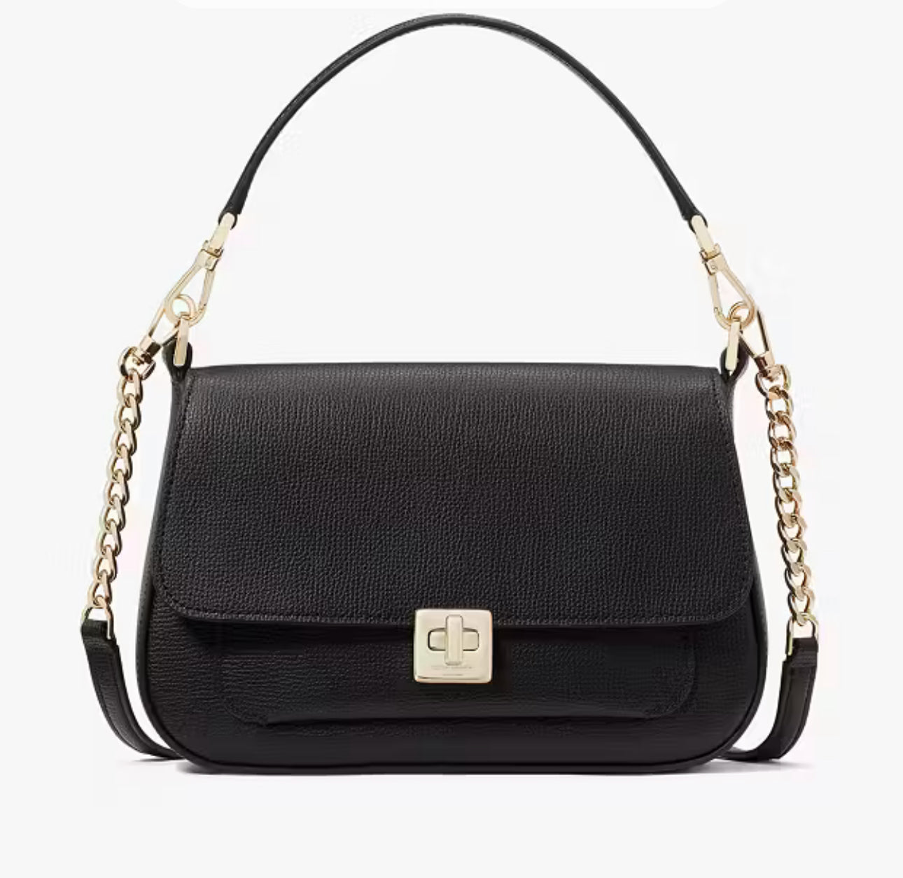 NWT Kate Spade Phoebe Small Flap Leather Crossbody Bag In Black
