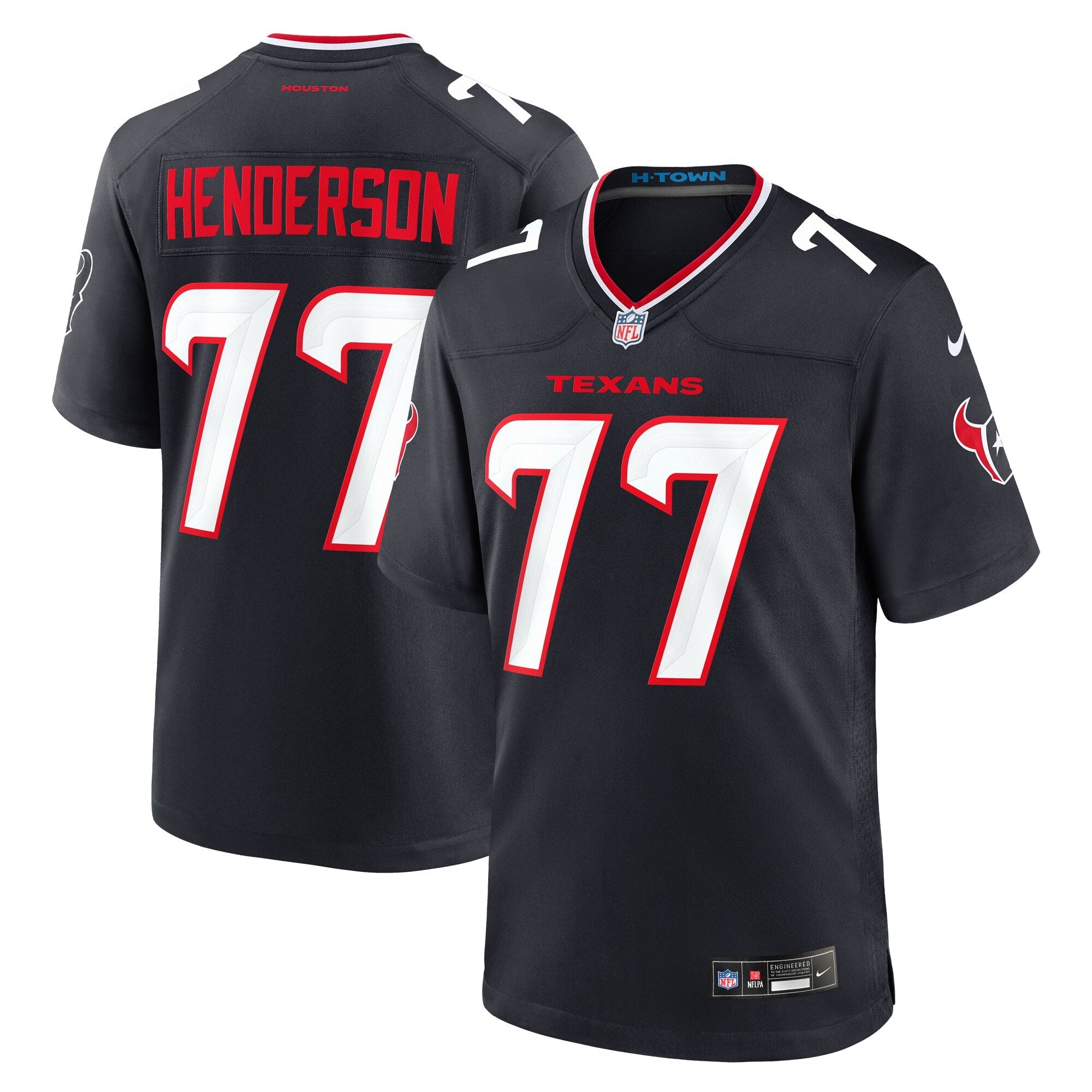 Houston Texans LaDarius Henderson Navy Game Jersey
