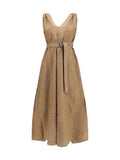 Brunello Cucinelli Women Midi Dress With Floral Motif